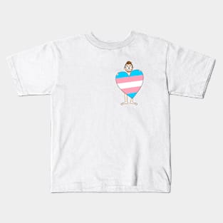 Trans Pride Heart Kids T-Shirt